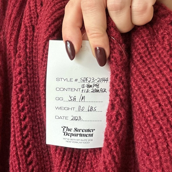 Pointelle Chunky Knit Design Cardigan with Pockets - Picture 11 of 11